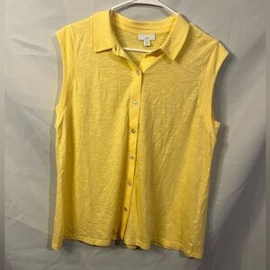 J. Jill Sleeveless Button-Down Top Size M Petite